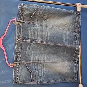 Lane Bryant Denim Seamed Midi Skirt 34/36